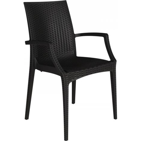 Set 20 Poltrone Rattan bistrot Grand Soleil polipropilene impilabili bar ristorante offerta (1/4)