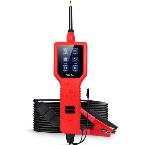 Testeur TopDiag P100 Pro rouge avec oscilloscope intégré (1/5)