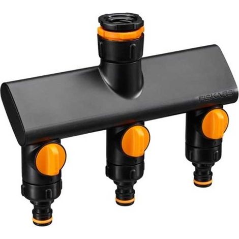 Fiskars Comfort raccordo tre vie nero arancione