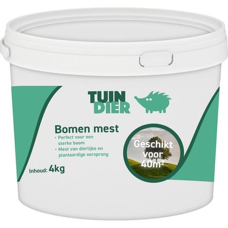 Engrais pour arbres Fumier Nutrition pour arbres 100 % naturel En seau de rangement pratique 4 000 grammes 4 kilogrammes GARDEN-ANIMAL