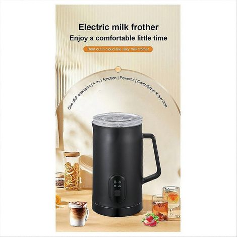 Mousseur à lait électrique 4 en 1 400 W 590 ml et mousseur à lait froid, fonctionnement silencieux, acier inoxydable, prise européenne B (1/5)