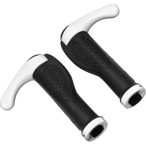 Fahrradlenkergriffe aus Gummi, Kuhhorn-Design, weißer Mountainbike-Lenkerüberzug (1/5)