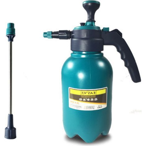Blue-green sprayer - high-pressure tank with long handle, 2-liter capacity (1/5)