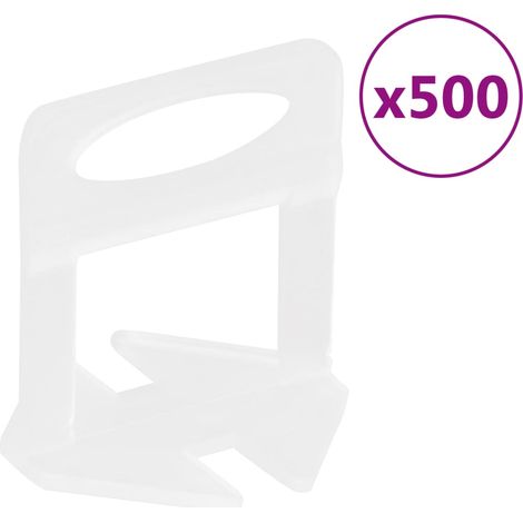 Système de nivellement carrelage kit pose sol et mur avec pince 500 clips 3 mm et 250 cales (1/4)