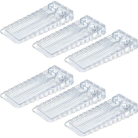 Arrêt de Porte Antidérapante Stop Porte au Sol Cale Porte Transparent Hauteur Réglable pour Carrelage Parquet Ciment 6 Pièces (1/5)