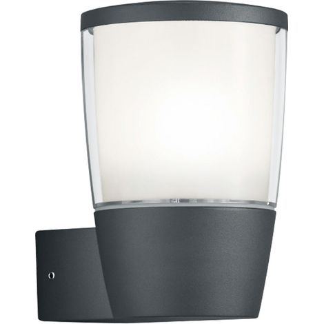Wandleuchte Außenleuchte Außenlampe Wandlampe Hauswandleuchte Balkon, anthrazit IP54, 1x LED 7 Watt 700 Lumen warmweiß, HxB 17x11 cm