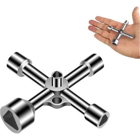 Triangulaire Pour Poubelle - 5 Tailles (7/10/12/13/18Mm) - Universelle Pour Poteaux Anti-Intrusion, Compteurs Gaz/Eau Et Armoires Électriques (1/5)