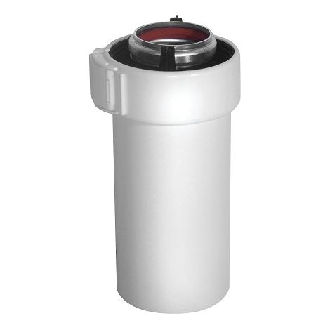 Conduit ROLUX Gaz 60/100 mm alu/PVC 500 mm blanc - UBBINK - 227351