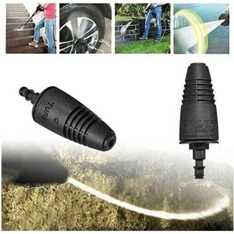 YMYNY Embouts de Nettoyeur Haute Pression Turbo Buse en Acier Allié Nettoyeur Haute Pression Rotatif Turbo Buse pour le Nettoyage de Jardin de Voiture,Pour Lavor Pour Comet Pour Vax Pour Karcher K2-K7 (1/4)