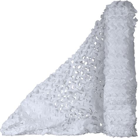 Malla de camuflaje para sombra, protección solar y decoración de fiestas, 1,5 x 2 m (blanca) (1/5)