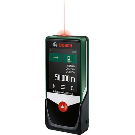 Bosch Home and Garden AdvancedDistance 50C Laser-Entfernungsmesser   Bluetooth, Touchscreen 50 m