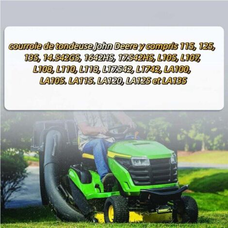 NALOOKAMIC  Courroie John Deere GY20570,GX20072 Compatible 115,125,135,14.542GS,1642HS,17.542HS,L105,L107,L108,L110,L118,L17.542,L1742,LA100,LA105,LA115,LA120,LA125 et LA135, Non original