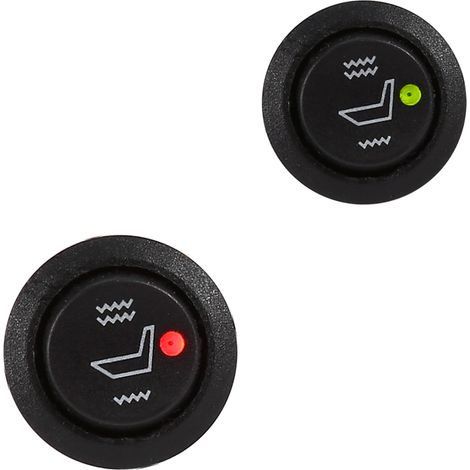Deux interrupteurs de chauffage pour sièges auto, interrupteur à bascule rond universel à 3 broches pour la commande d'arrêt/désactivation en mode haut/bas. (1/5)