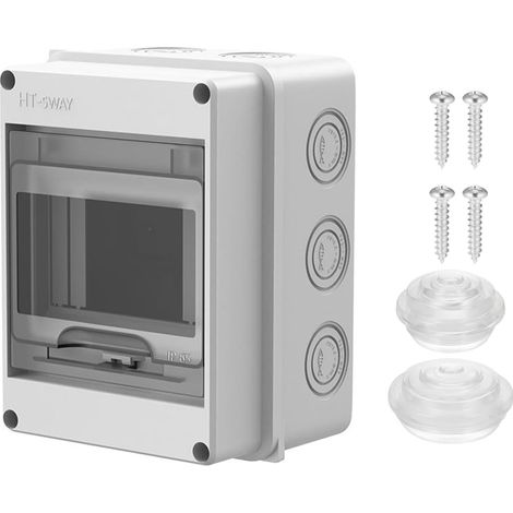 Coffret de Rail 5 modules – Coffret de Distribution de disjoncteurs étanche IP65, Coffret de Distribution de disjoncteurs monté en Surface, Coffret à fusibles étanche pour Jardin et extérieur (1/5)