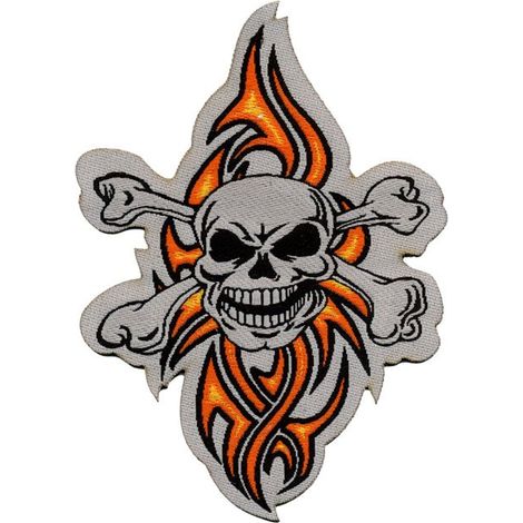 Patch Adesiva Teschio e Fiamme (1/3)