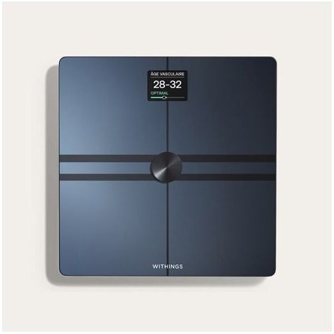 Balanza conectada - Withings - Body Comp - Negro - Medición de peso - Frecuencia cardíaca - IMC
