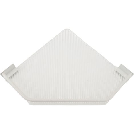 Bohrfreies Acryl-Badezimmerregal, Wandregal aus Aluminium, schwebendes Dreieckregal (1/5)