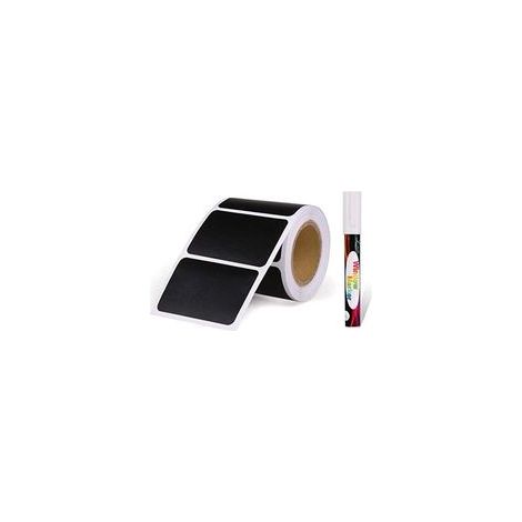 Kit de 150 étiquettes autocollantes réutilisables pour cuisine, marqueurs craie liquide, tableau noir amovible pour rangement – (1/5)