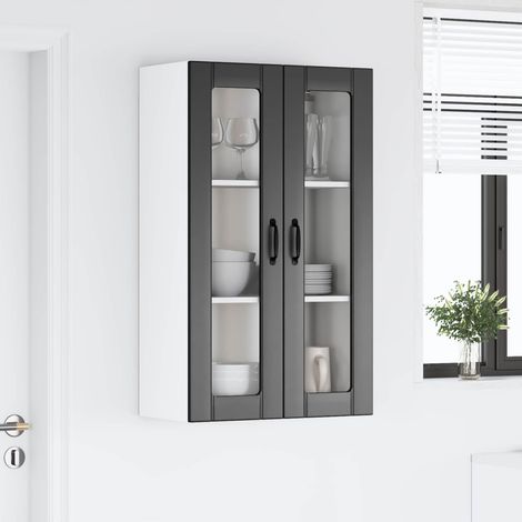 Küchenwandschrank Lucca Schwarz 60 x 31 x 100 cm Holzwerkstoff