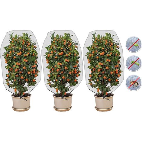 Lot de 3 sacs de protection pour filets d'arbres, 0,8 x 1 m (1/5)
