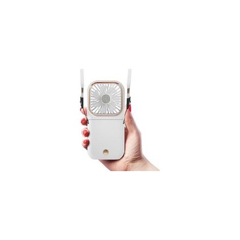 Tragbarer Ventilator – Mini-USB-Ventilator mit Ladefunktion – Faltbarer und verstellbarer Nackenventilator – Weiß – 1 Stück (1/5)