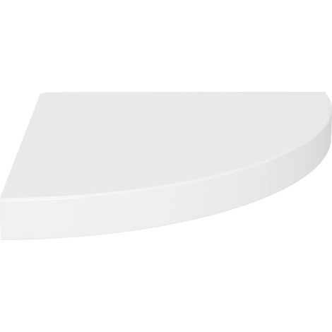 INLIFE Étagère d'angle flottante Blanc 35x35x3,8 cm MDF (1/5)