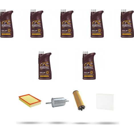 Kit tagliando 4 FILTRI e 7L OLIO compatibile con Volvo S80 2.0 20V Turbo 166Kw dal 1998 al 2006 (1/5)
