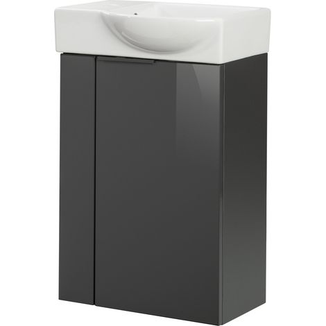 FACKELMANN Set SBC - Anthrazit rechts - 45 x 71 x 32 (1/3)