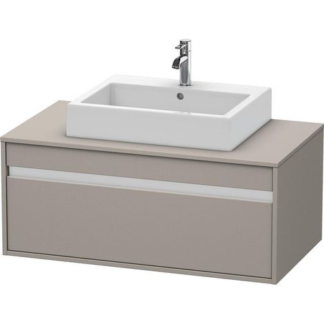 Duravit Ketho Vanity mobile a parete 6695, 1 estraibile, 1000mm, per 1 lavabo da appoggio, centrale, Colore (anteriore/corpo): Terra Opaco - KT669501414