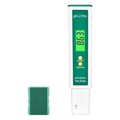 Digitales pH-Meter mit pH-/Lackmus-Teststreifen und Temperaturmessung, multifunktionales Messgerät mit hoher Präzision (0,01) und ATC-Funktion (1/5)