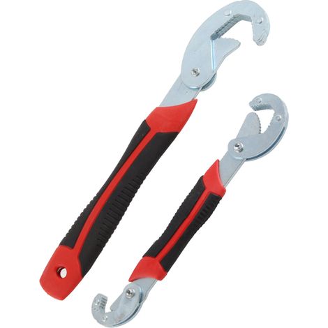 Verstellbarer 2-teiliger Multifunktionsschlüssel 9-32 mm, universelle Schnellverschluss-Rohrschelle, automatisches Spannwerkzeug. (1/5)