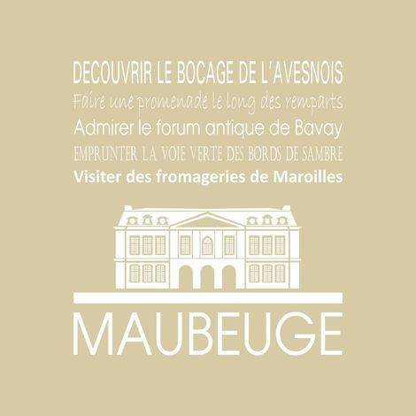 Tableau sur toile Maubeuge beige 30x30 cm - Impression sur Toile Murale Décorative - Image imprimée en HD sur Toile - Toile sur Châssis en Bois FSC - Fabriqué en France