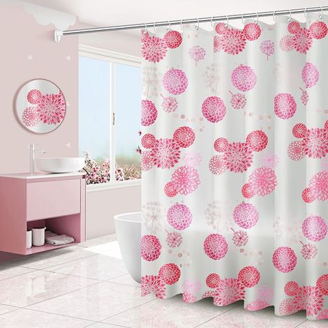 Rideau de douche sans perçage à carreaux, en PEVA résistant à la moisissure et imperméable, dimensions 80 x 180 cm