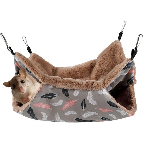 Hamac pour petite cage pour animaux de compagnie, lit suspendu pour accessoires de cage pour petits animaux 34X34 (1/3)