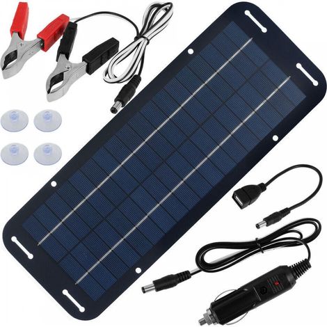 30W Solar Panel 12V Trickle Charger Battery Charger Kit Maintainer Boat Car RV (1/4)