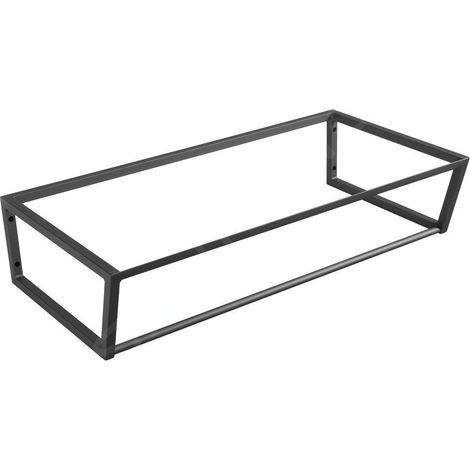 Console SKA sous lavabo/sous plan, 900x200x460mm, noir mat (1/5)
