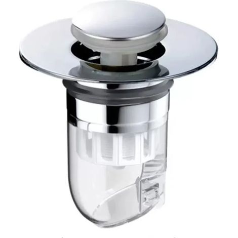 (silver)Universal Basin Pop-up Drain Filter Wash Basin Hair Sink Strainer Kitchen Bathtub Stopper Shower Plug Bathroom Tool (1/4)