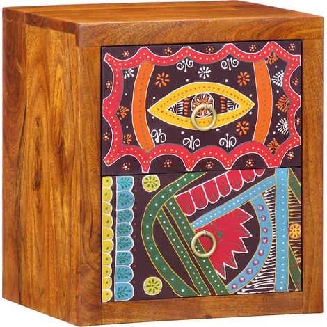 Armario de Noche Marrón 35 x 30 x 40 cm madera maciza de acacia