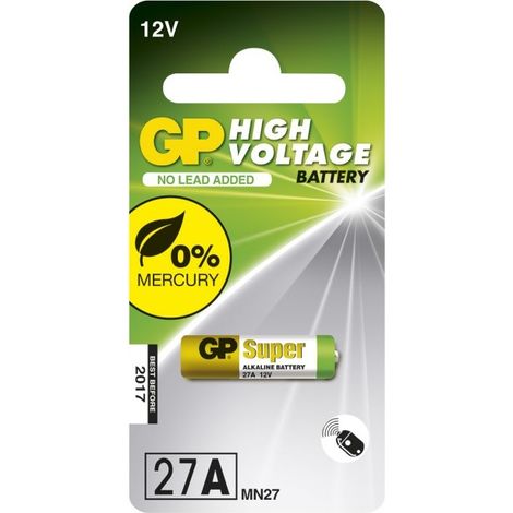 PILE ALCALINE SPECIALE 27A / MN27 / Carte de 1 pile GPBM 103021