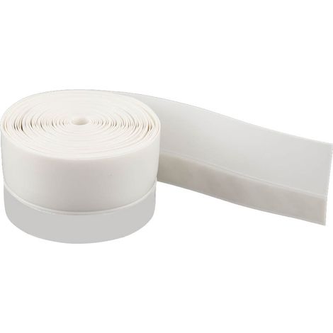 Bande d'étanchéité autocollante 5M 45mm pour portes et fenêtres, protection contre le vent, les insectes et la poussière (blanche) (1/5)