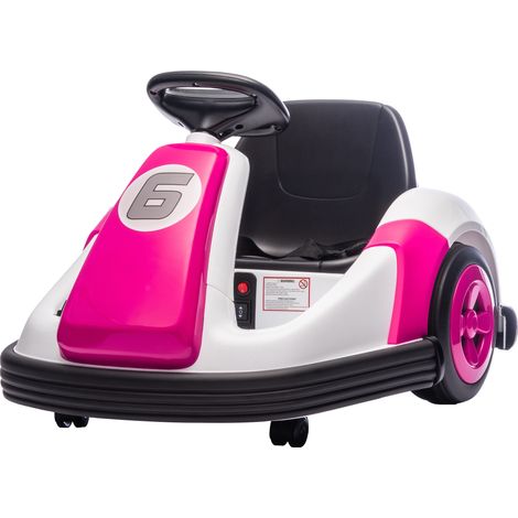 Kids Bumper Car with 360-Degree Rotation, 6V Electric Ride On Car with Music Horn for 3-8 Years Old, Pink (1/5)