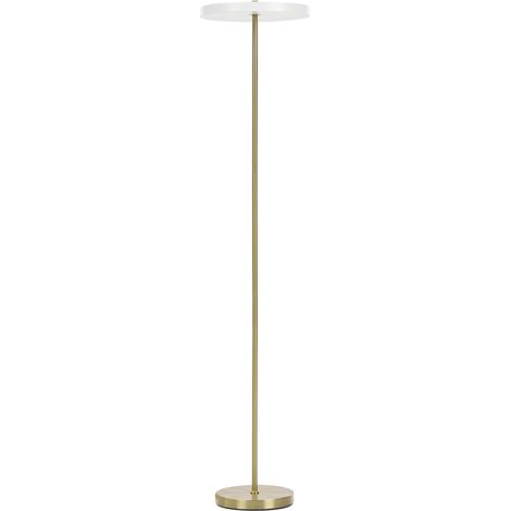 LED Stehlampe EVENLODE mit Dimmer Metall Weiß