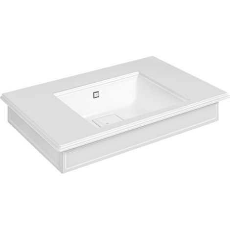 Gessi Eleganza lavabo, 900 x 522mm, Cristalplant (blanc mat),