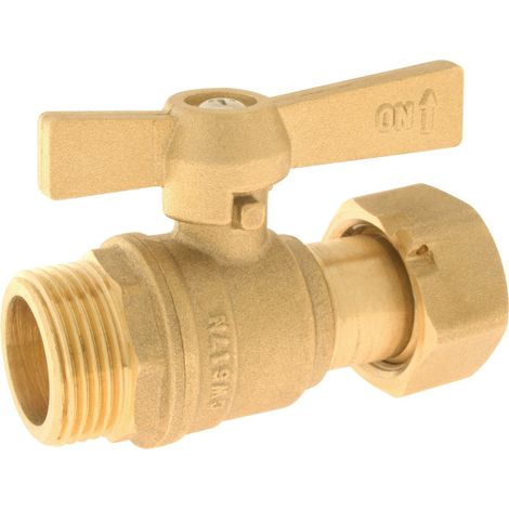 Contatore rubinetto 1/4 di giro, maschio/femmina 20 x 27 mm 20 x 27 mm Centrale Brico