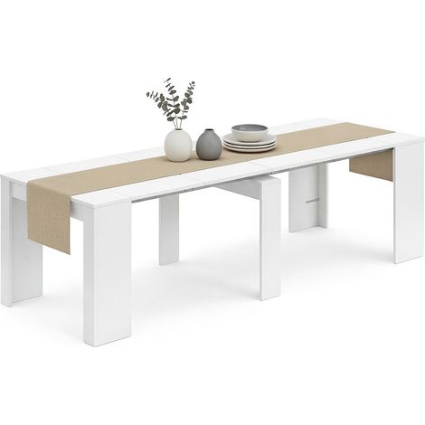 Mesa consola extensible 50-235x90 cm Denis Blanco Artik (Blanco Mate) 90cm (ancho) x 78cm (alto) (1/5)