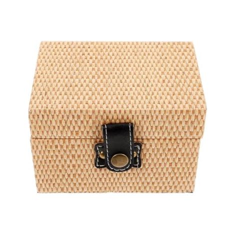 Organisateur de Bijoux Boîte à Bijoux Rétro Compacte en Bois Couvercle Résistante à L'usure, pour Chevet ou Commode (1/5)