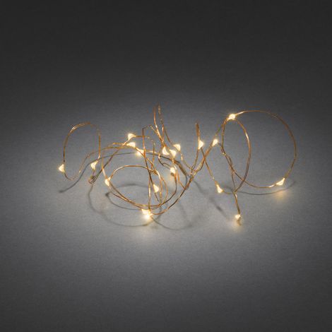 Konstsmide 1461-860 Micro-Lichterkette Innen batteriebetrieben Anzahl Leuchtmittel 40 LED Bernstei (1/3)