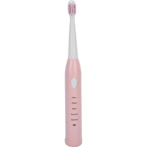 Brosse à dents électrique sonique rechargeable par USB, étanche, pour adultes, rose (1/5)
