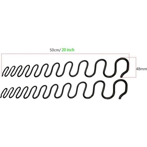 Ressorts de rechange pour canapé 2 pièces de 50cm avec 8 clips en S, 4,0 fils de diamètre Kit (1/5)