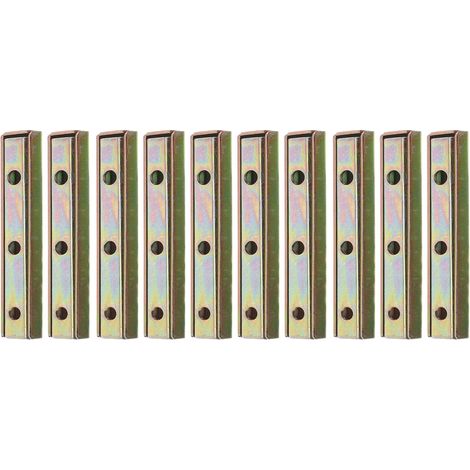Ensemble de 10 connecteurs quincaillerie pour meubles, support métallique cadres lits et canapés (1/5)